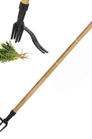 Stand Up Weed Puller Wooden handle
