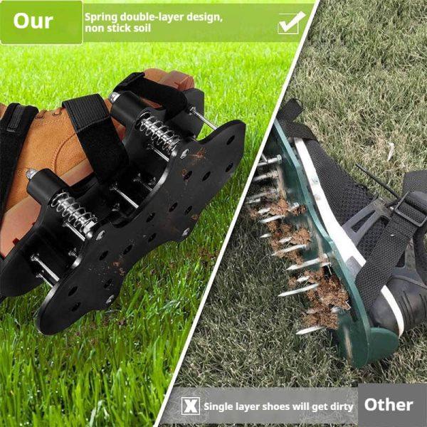 Double Layer Lawn Aerator Shoes for Grass - Image 2